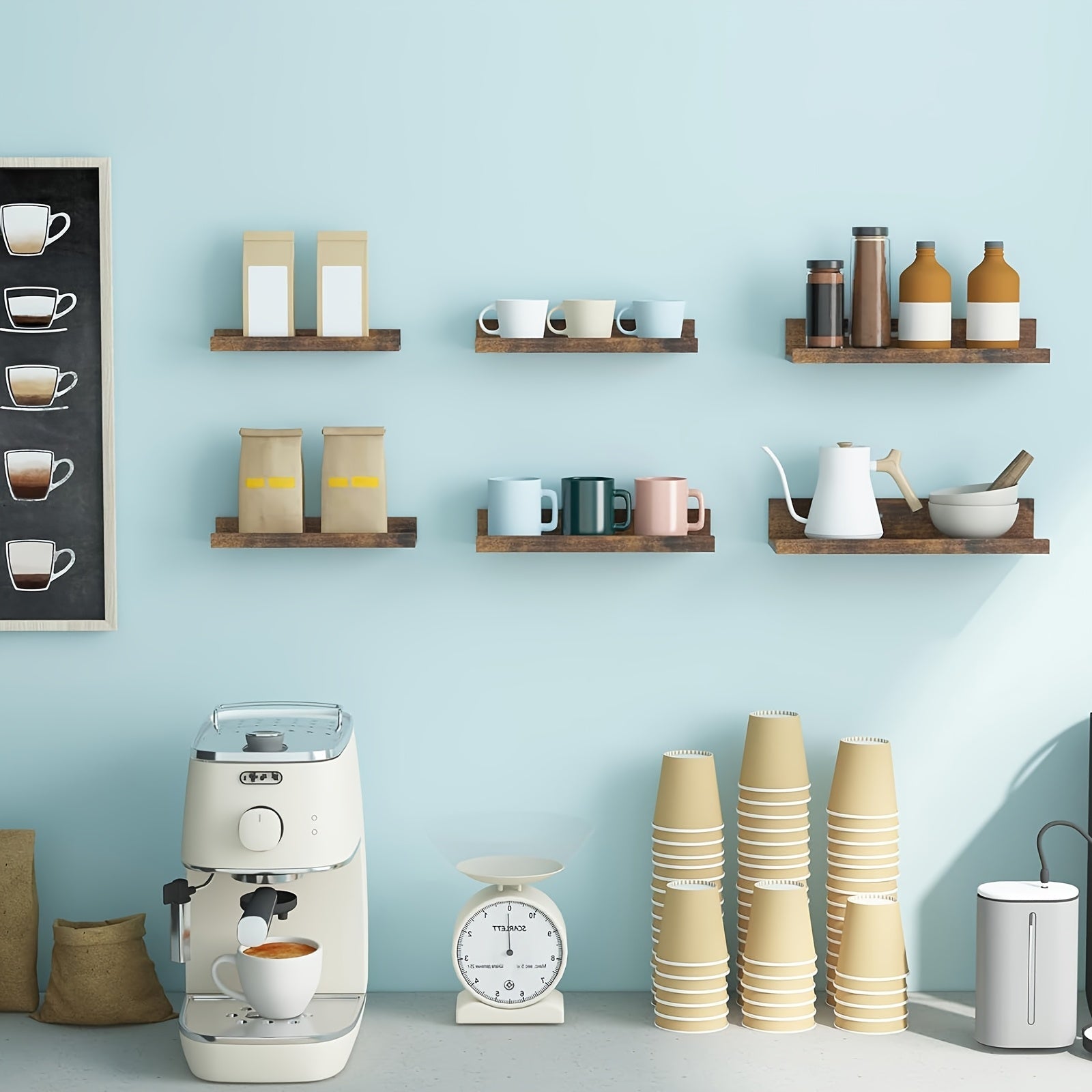ClassicStep: Modern Wall Shelves – Durable, Low-Maintenance & Hanging in Various Sizes for Kitchen & Office