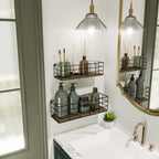ClassicSet: Wooden Wall Shelves – Stylish, Robust & Floating for Living Room, Bedroom & Dining Room