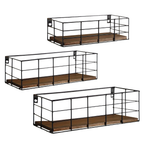 ClassicSet: Wooden Wall Shelves – Stylish, Robust & Floating for Living Room, Bedroom & Dining Room