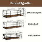 ClassicSet: Wooden Wall Shelves – Stylish, Robust & Floating for Living Room, Bedroom & Dining Room