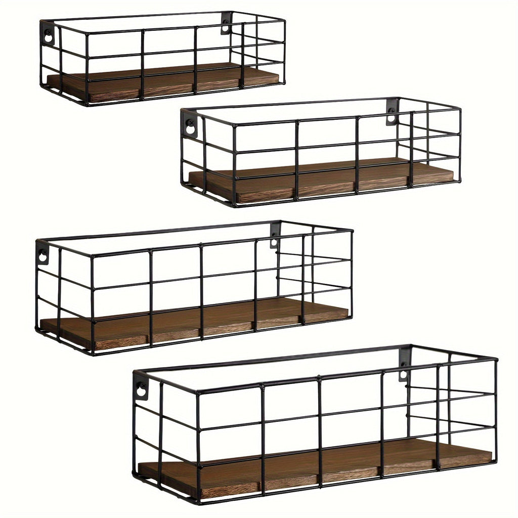 ClassicSet: Wooden Wall Shelves – Stylish, Robust & Floating for Living Room, Bedroom & Dining Room