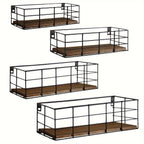 ClassicSet: Wooden Wall Shelves – Stylish, Robust & Floating for Living Room, Bedroom & Dining Room