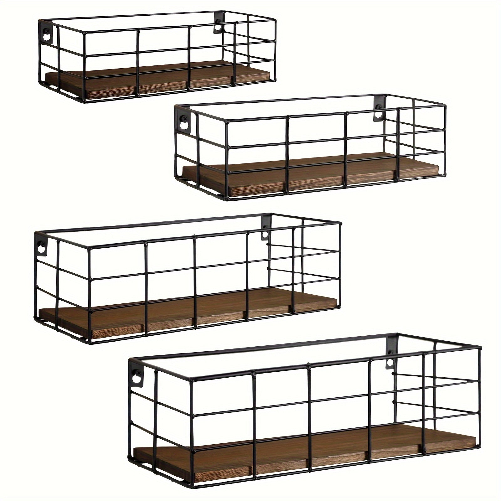 ClassicSet: Wooden Wall Shelves – Stylish, Robust & Floating for Living Room, Bedroom & Dining Room
