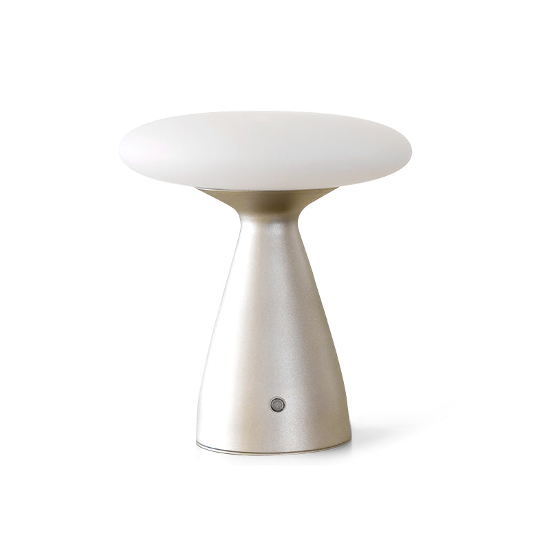 Cordless Metal & Glass Table Lamp (Rechargeable)