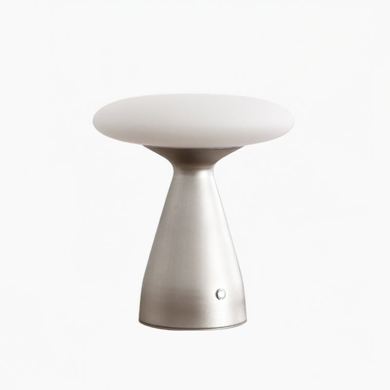 Cordless Metal & Glass Table Lamp (Rechargeable)