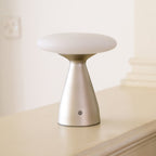 Cordless Metal & Glass Table Lamp (Rechargeable)