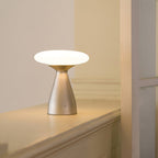 Cordless Metal & Glass Table Lamp (Rechargeable)