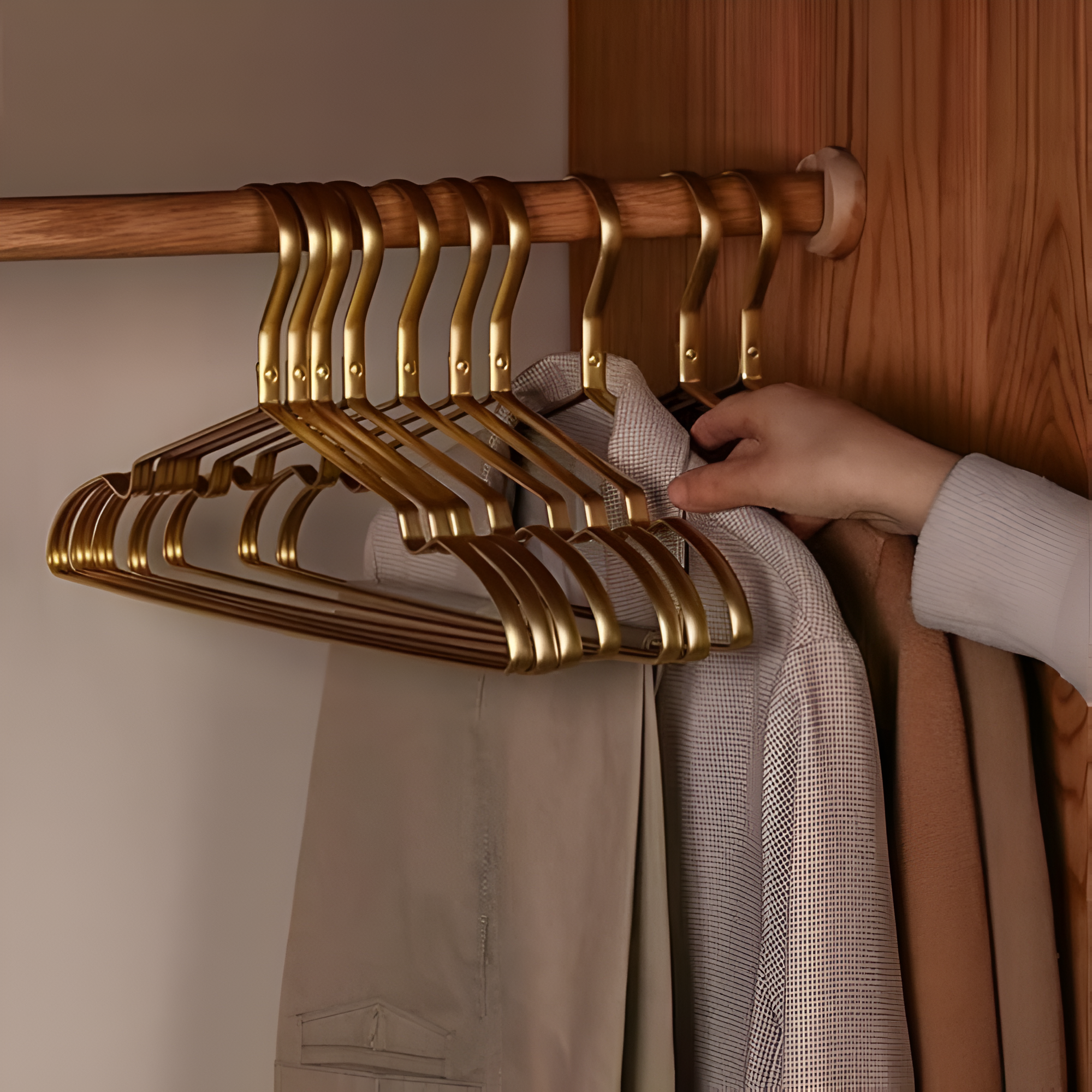 KleiderGlanz: Non-slip Hangers Made from Aluminum Alloy – Durable, Space-Saving & Modern for Wardrobe Organization