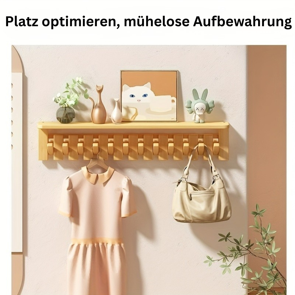 CompactStand: Freestanding Clothes Rack – Modern Hardwood Design, Decorative & Multifunctional for Hallway, Living Room & Guest Room