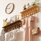 CompactStand: Freestanding Clothes Rack – Modern Hardwood Design, Decorative & Multifunctional for Hallway, Living Room & Guest Room