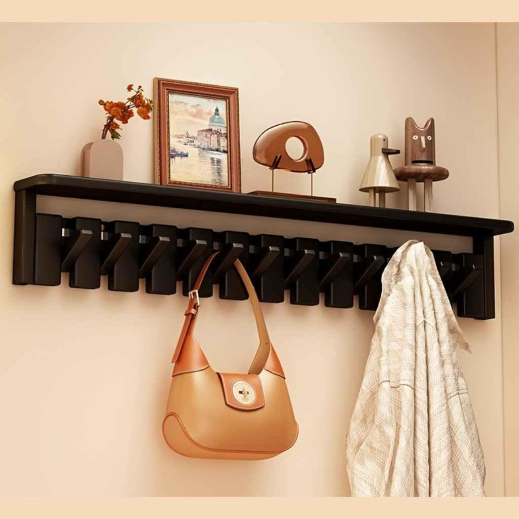 CompactStand: Freestanding Clothes Rack – Modern Hardwood Design, Decorative & Multifunctional for Hallway, Living Room & Guest Room