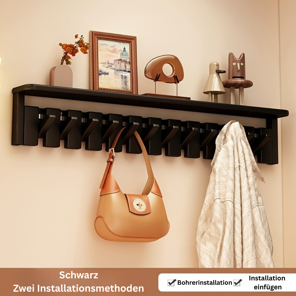 CompactStand: Freestanding Clothes Rack – Modern Hardwood Design, Decorative & Multifunctional for Hallway, Living Room & Guest Room