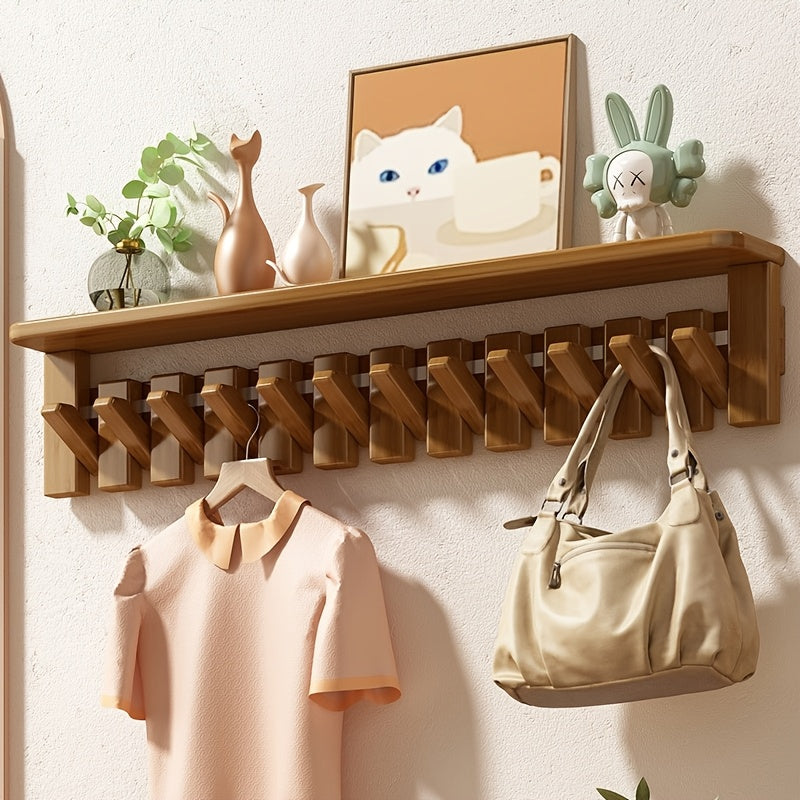 CompactStand: Freestanding Clothes Rack – Modern Hardwood Design, Decorative & Multifunctional for Hallway, Living Room & Guest Room