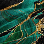 RoyalNest: Duvet Cover Set Elegant – Soft, Easy Care & Modern with Golden Marble Pattern for Guest Rooms