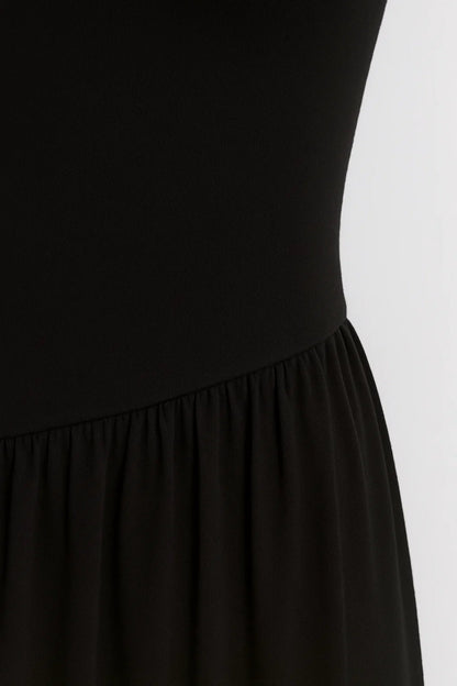 Strapless Mini Dress with Flared Skirt
