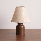 Parchment Shade Wood Base Table Lamp