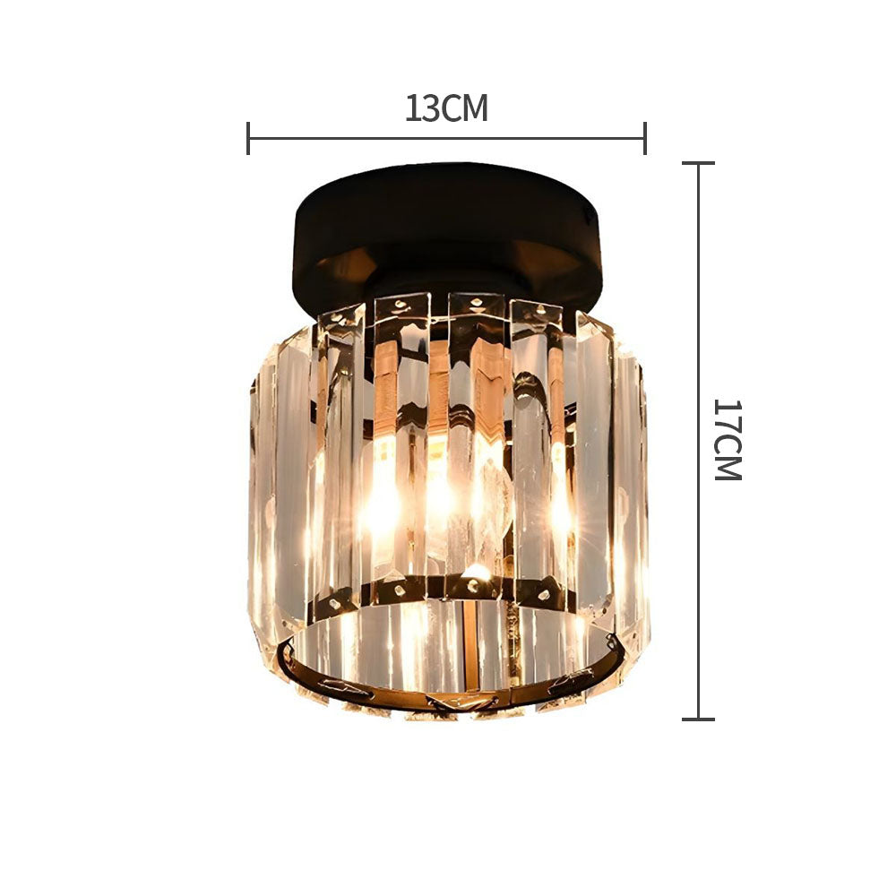 KristallÉtoile: Modern Ceiling Light Brass & Crystal – 1-Light, Easy to Care for Dining Room & Living Room