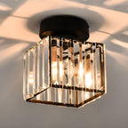 KristallÉtoile: Modern Ceiling Light Brass & Crystal – 1-Light, Easy to Care for Dining Room & Living Room