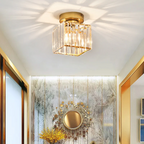 KristallÉtoile: Modern Ceiling Light Brass & Crystal – 1-Light, Easy to Care for Dining Room & Living Room
