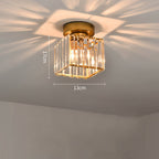 KristallÉtoile: Modern Ceiling Light Brass & Crystal – 1-Light, Easy to Care for Dining Room & Living Room