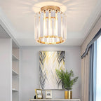 KristallÉtoile: Modern Ceiling Light Brass & Crystal – 1-Light, Easy to Care for Dining Room & Living Room