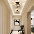 KristallÉtoile: Modern Ceiling Light Brass & Crystal – 1-Light, Easy to Care for Dining Room & Living Room