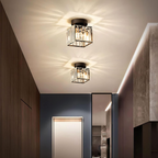 KristallÉtoile: Modern Ceiling Light Brass & Crystal – 1-Light, Easy to Care for Dining Room & Living Room