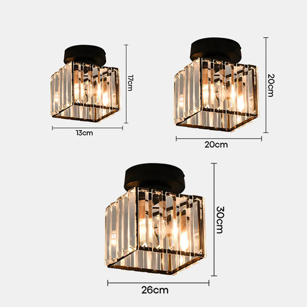 KristallÉtoile: Modern Ceiling Light Brass & Crystal – 1-Light, Easy to Care for Dining Room & Living Room