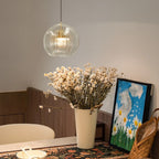 Crystal Ball: Modern Glass Pendant Light in Spherical Shape – Decorative & Timeless for Living & Sleeping Areas