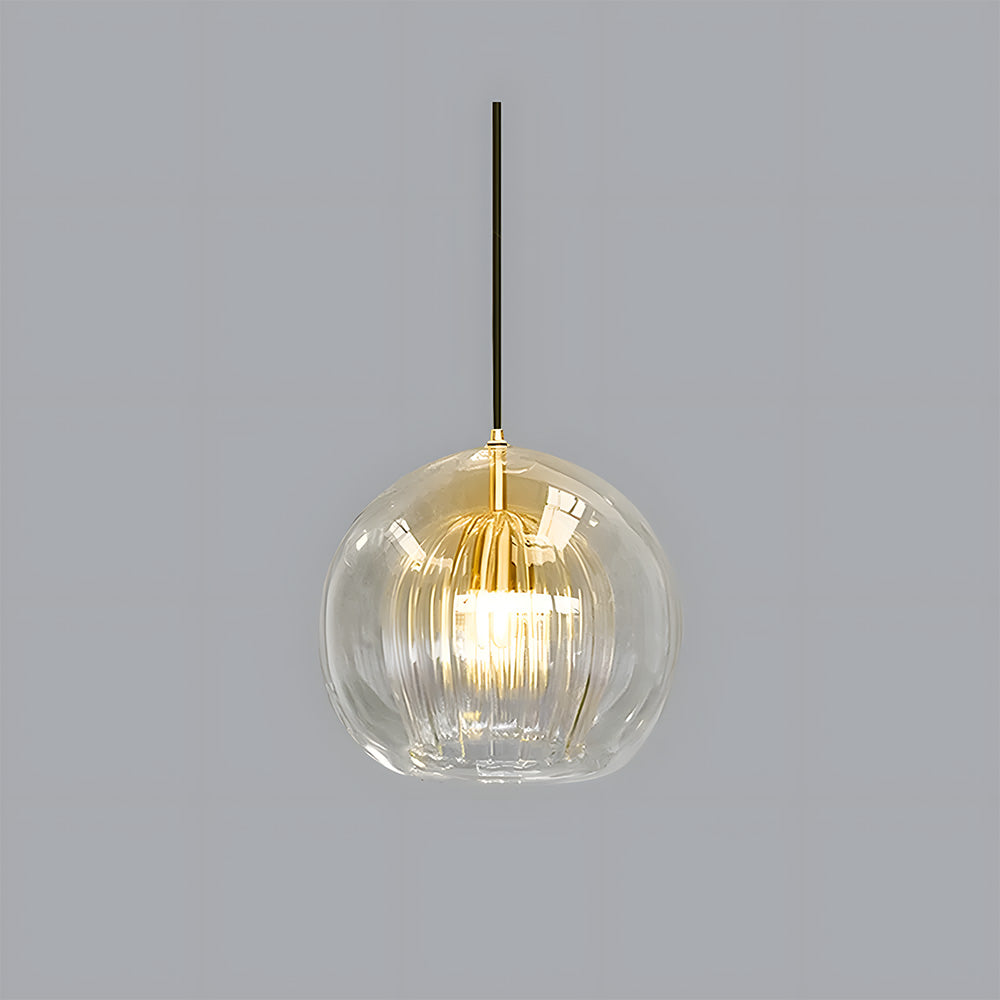 Crystal Ball: Modern Glass Pendant Light in Spherical Shape – Decorative & Timeless for Living & Sleeping Areas