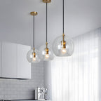 Crystal Ball: Modern Glass Pendant Light in Spherical Shape – Decorative & Timeless for Living & Sleeping Areas