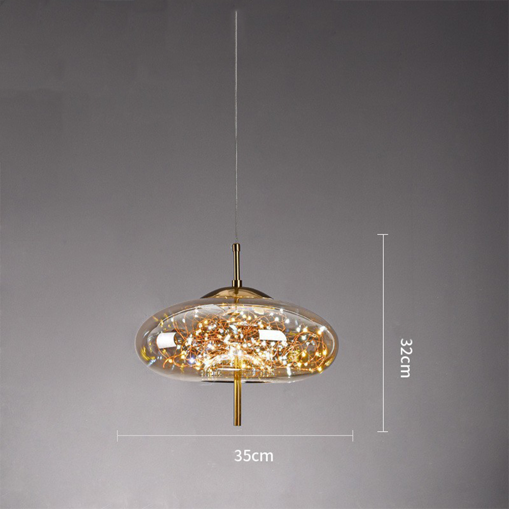 KristallNordic: Luxurious LED Pendant Light Glass – Stylish & Cozy for Kitchen & Dining Room