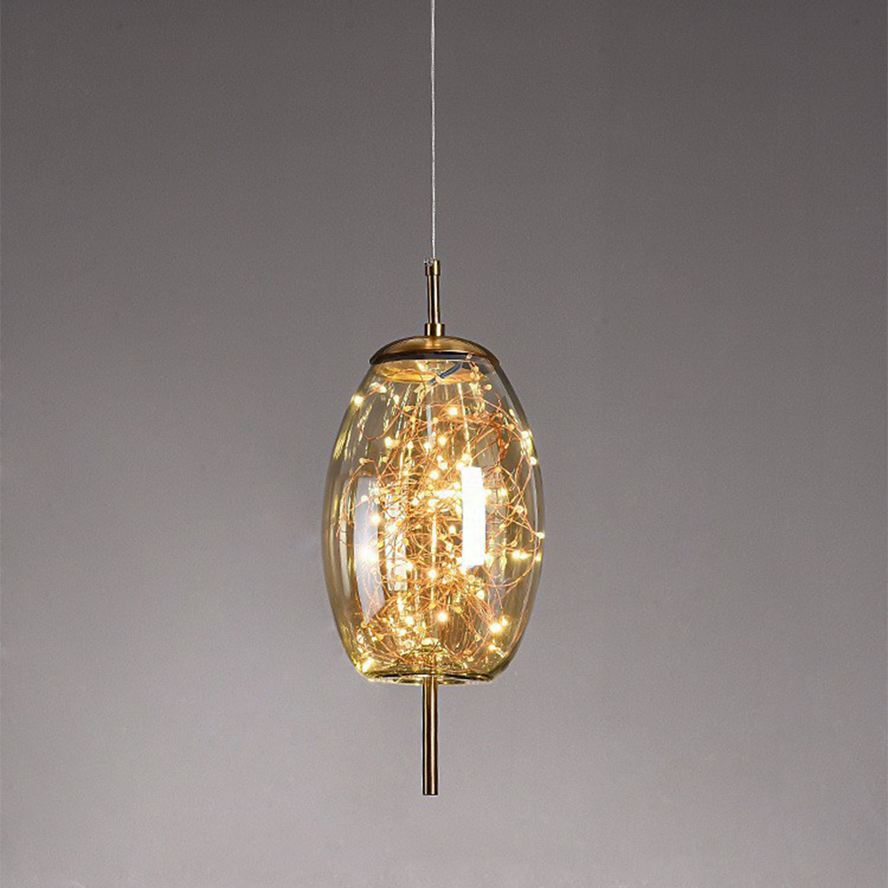 KristallNordic: Luxurious LED Pendant Light Glass – Stylish & Cozy for Kitchen & Dining Room