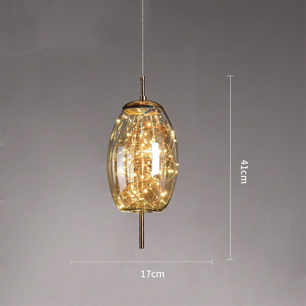 KristallNordic: Luxurious LED Pendant Light Glass – Stylish & Cozy for Kitchen & Dining Room