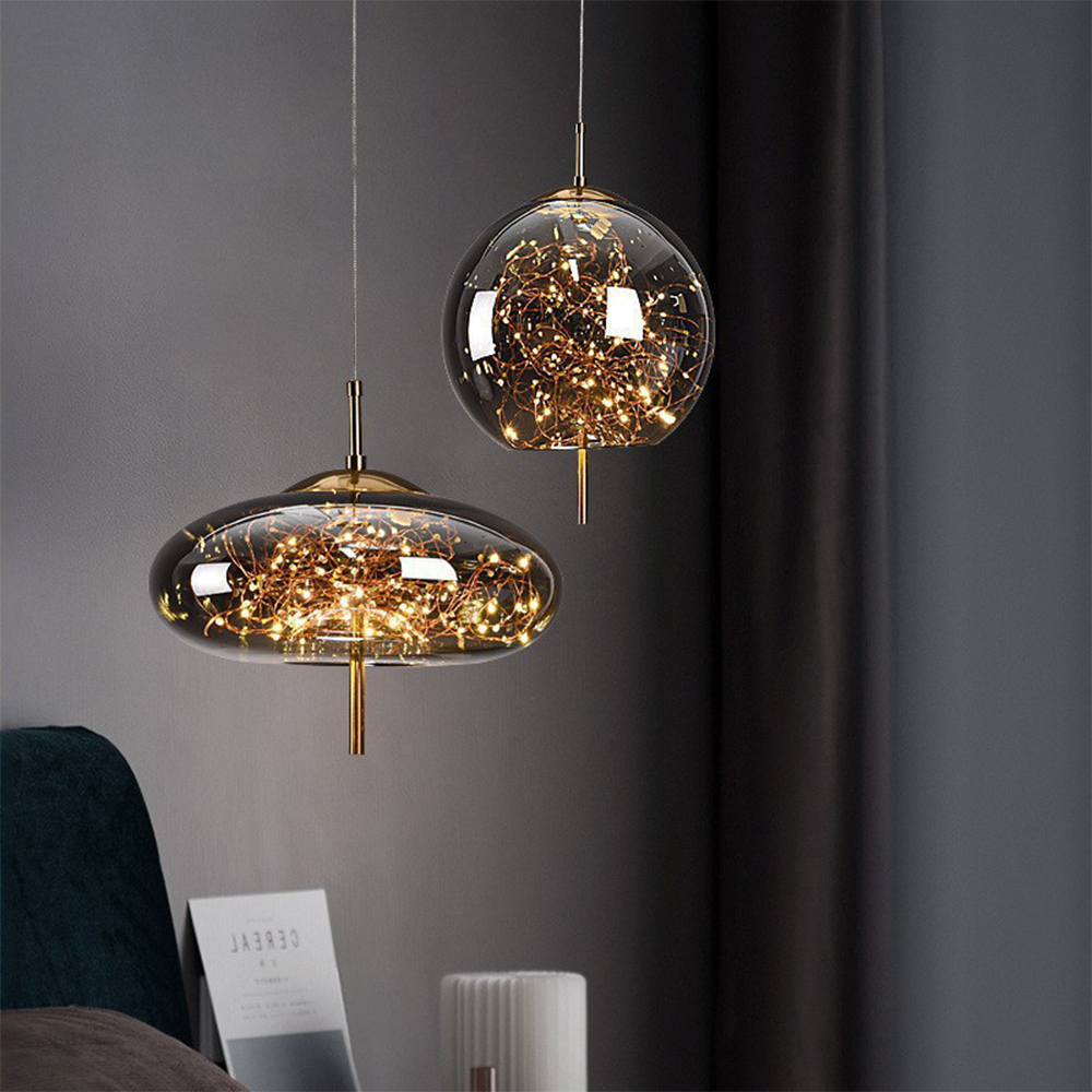 KristallNordic: Luxurious LED Pendant Light Glass – Stylish & Cozy for Kitchen & Dining Room