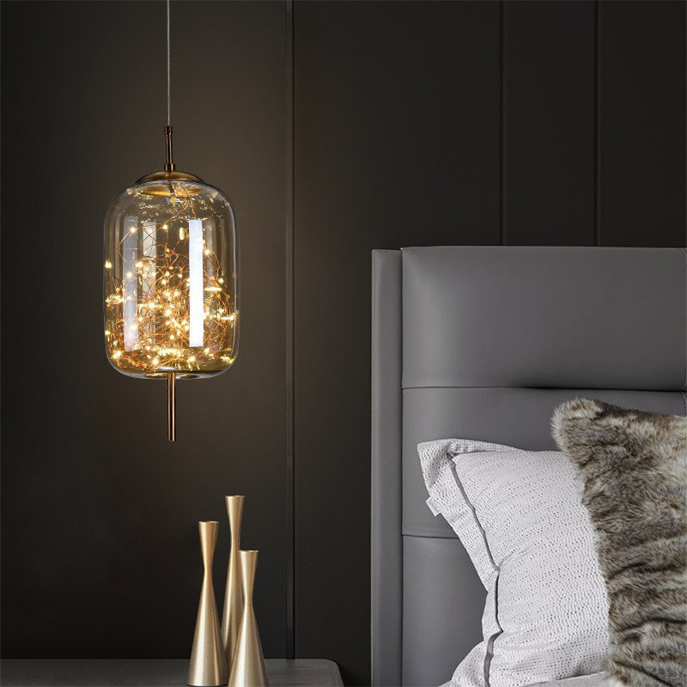 KristallNordic: Luxurious LED Pendant Light Glass – Stylish & Cozy for Kitchen & Dining Room