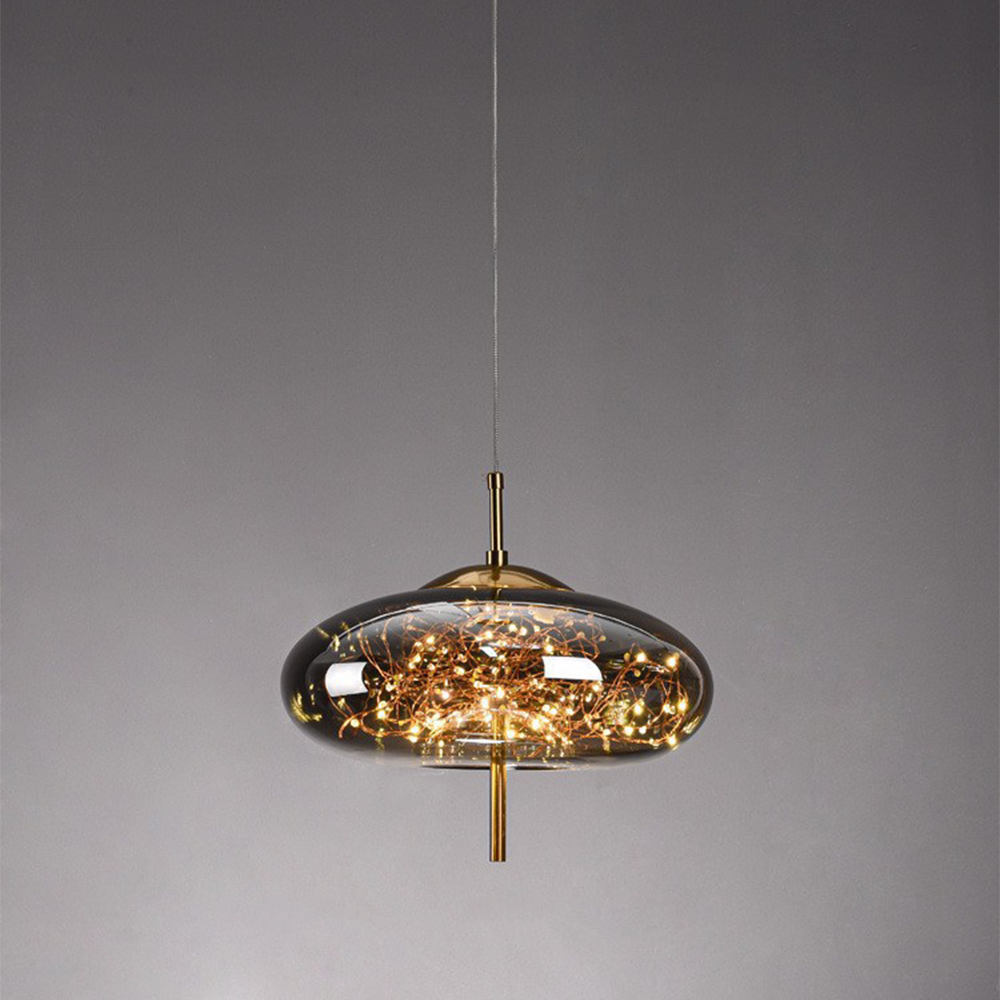 KristallNordic: Luxurious LED Pendant Light Glass – Stylish & Cozy for Kitchen & Dining Room