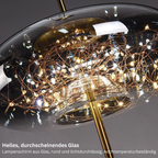 KristallNordic: Luxurious LED Pendant Light Glass – Stylish & Cozy for Kitchen & Dining Room