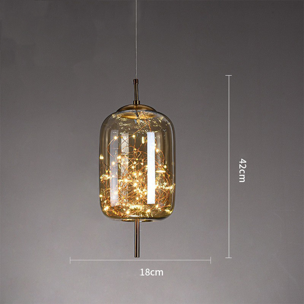 KristallNordic: Luxurious LED Pendant Light Glass – Stylish & Cozy for Kitchen & Dining Room