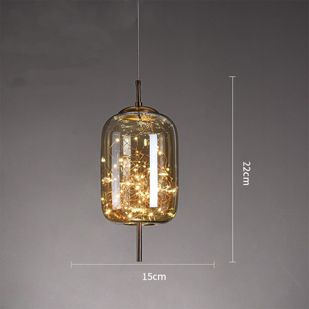 KristallNordic: Luxurious LED Pendant Light Glass – Stylish & Cozy for Kitchen & Dining Room