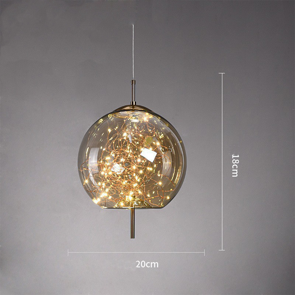 KristallNordic: Luxurious LED Pendant Light Glass – Stylish & Cozy for Kitchen & Dining Room