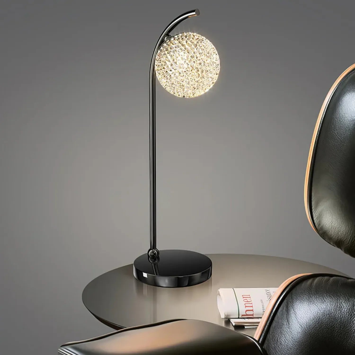 Isavelle – Crystal Table Lamp with Sparkling Light Play
