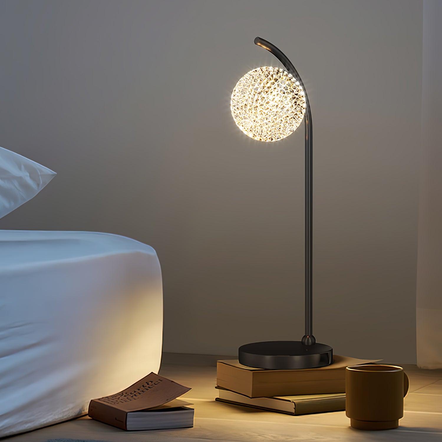 Isavelle – Crystal Table Lamp with Sparkling Light Play