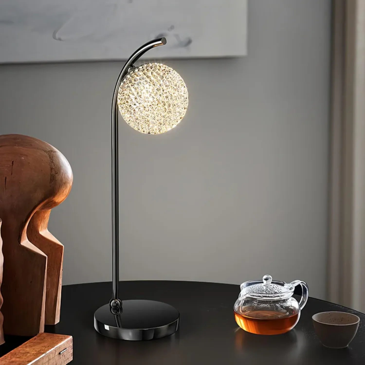 Isavelle – Crystal Table Lamp with Sparkling Light Play