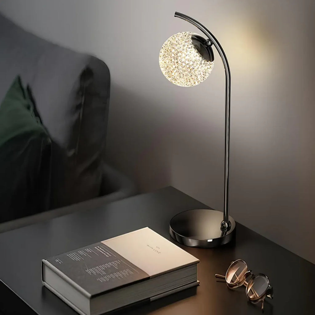Isavelle – Crystal Table Lamp with Sparkling Light Play