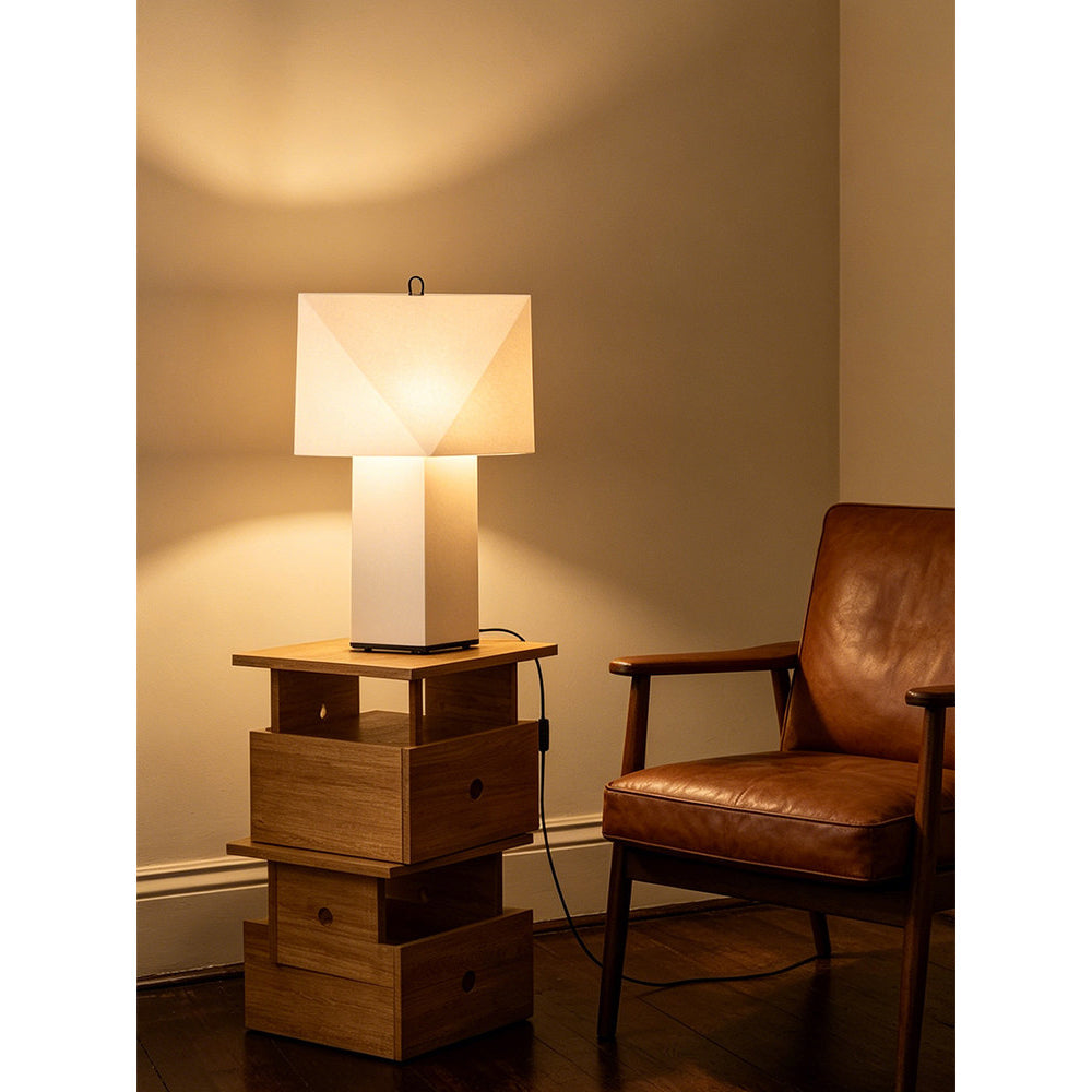 Faceted Origami Paper Table Lamp
