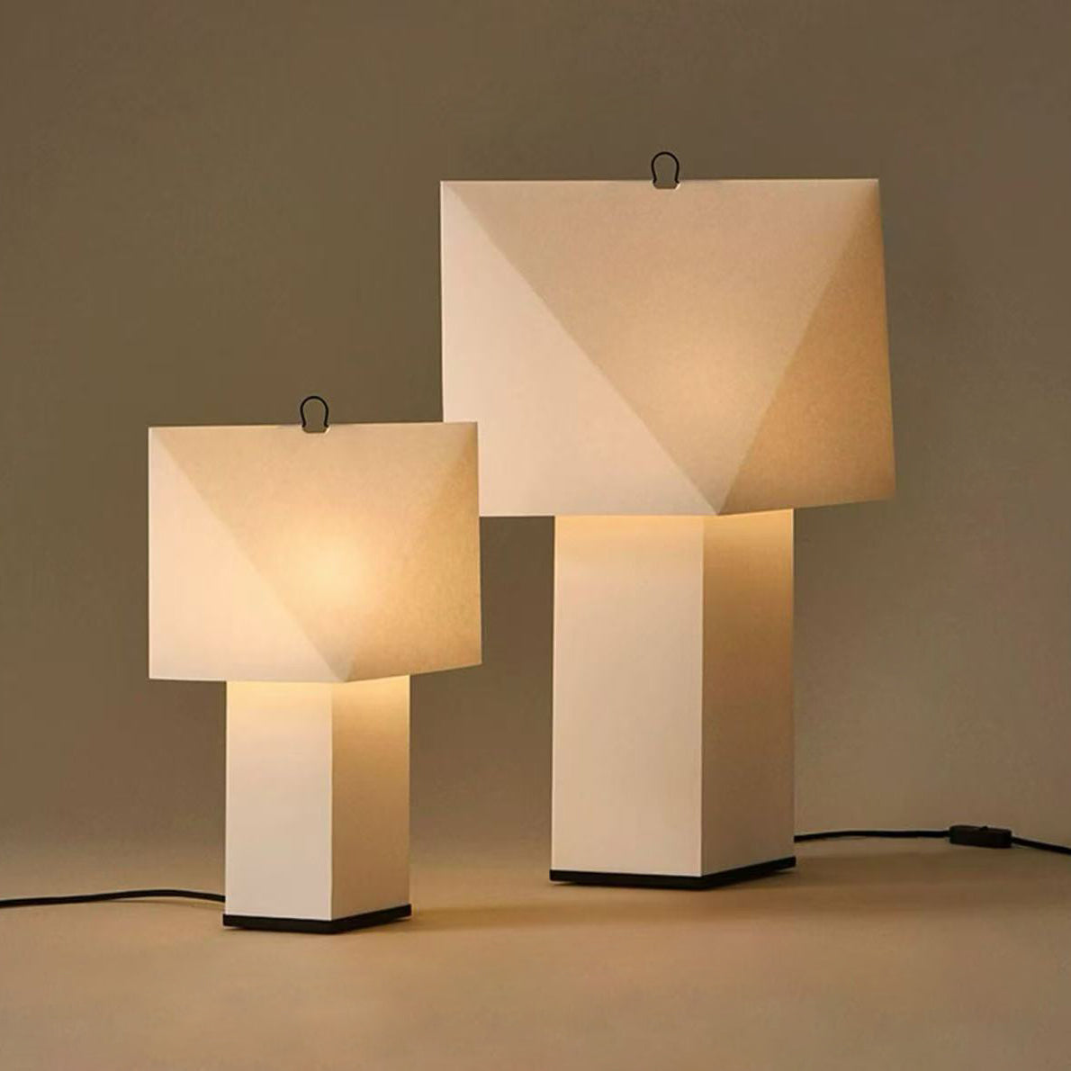 Faceted Origami Paper Table Lamp