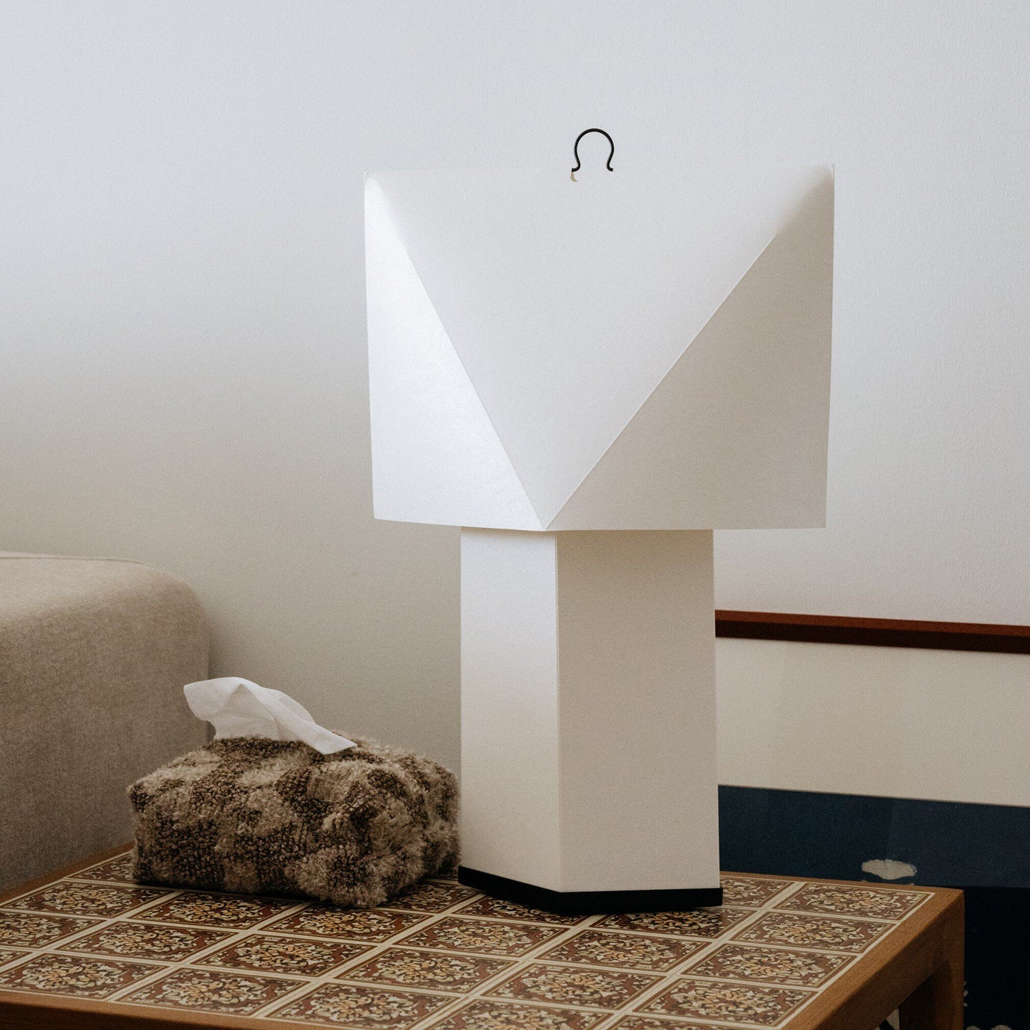 Faceted Origami Paper Table Lamp