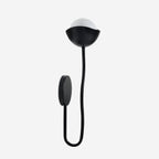 Curved Arm Opal Orb Wall Lamp