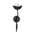 Curved Arm Opal Orb Wall Lamp